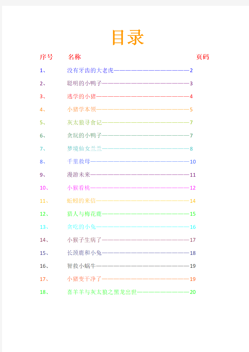 适合小学讲的童话故事18篇