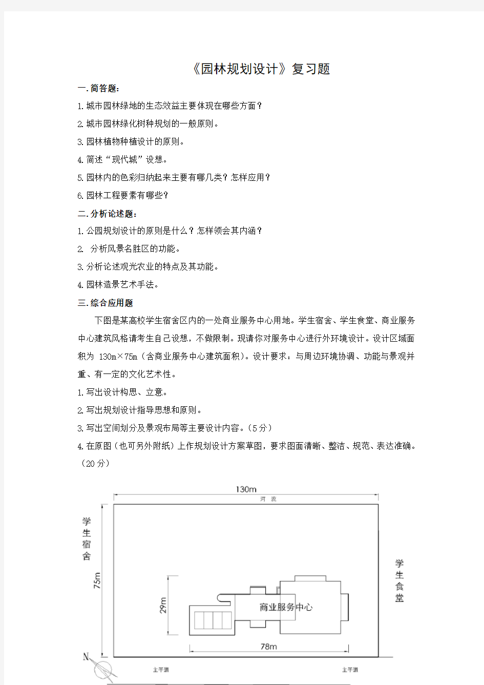 (完整版)园林规划设计复习题