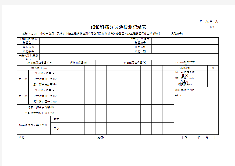 细集料筛分试验