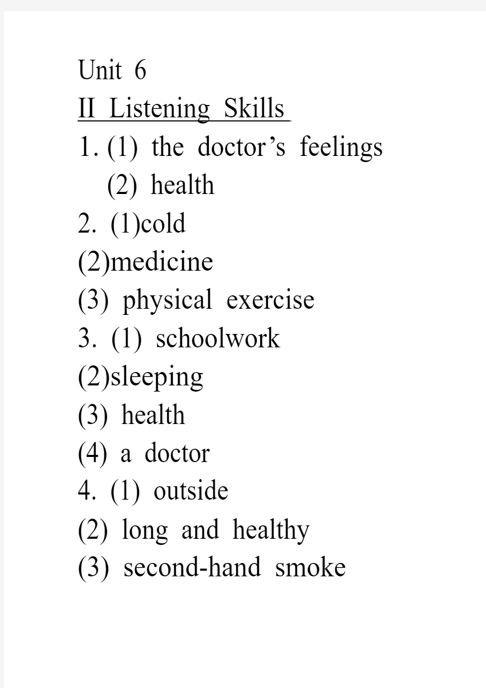 视听说教程1(第二版)6-10单元听力部分答案