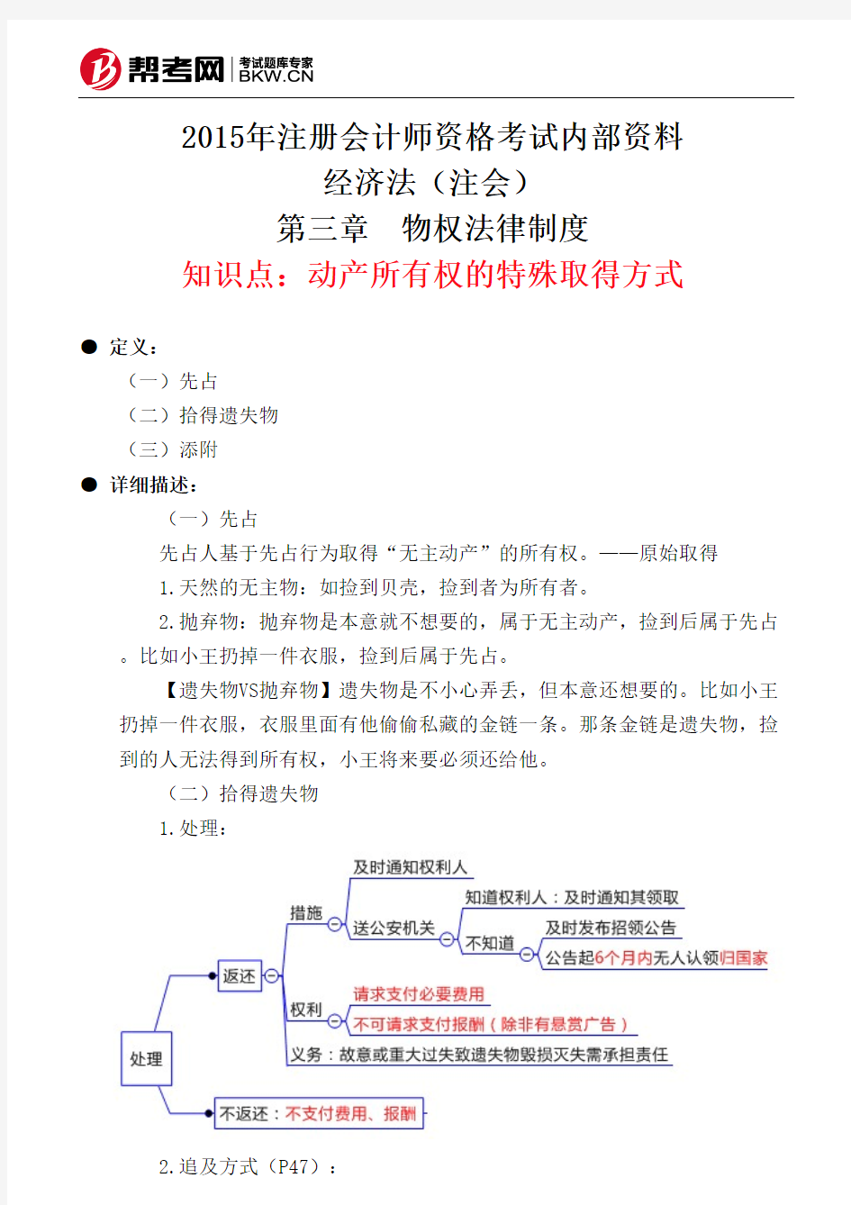 第三章 物权法律制度-动产所有权的特殊取得方式