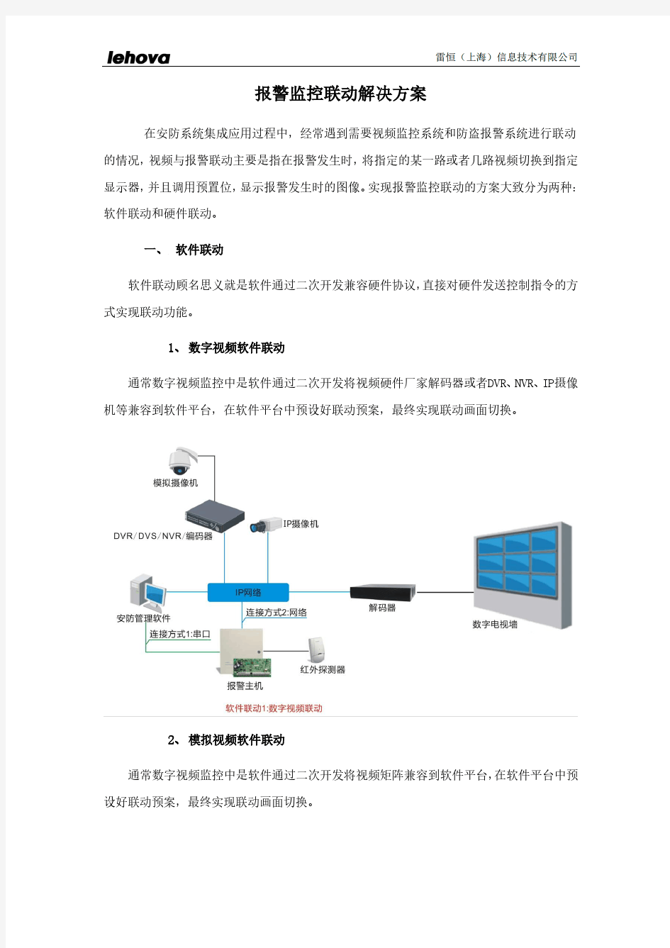 报警监控联动解决方案