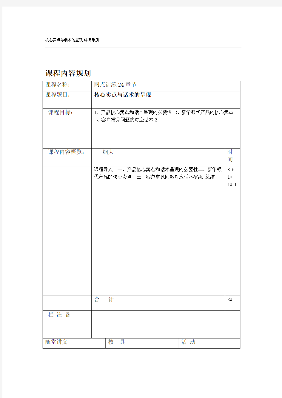 11核心卖点与话术的呈现