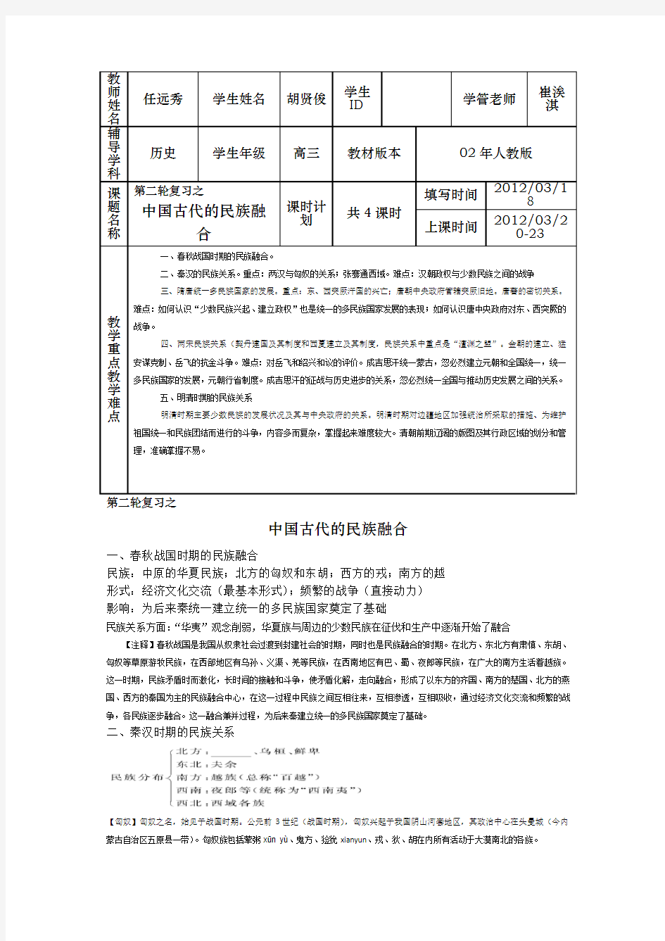 中国古代史部分 4 民族关系