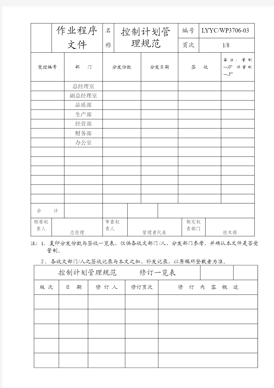 控制计划管理规范(OK)