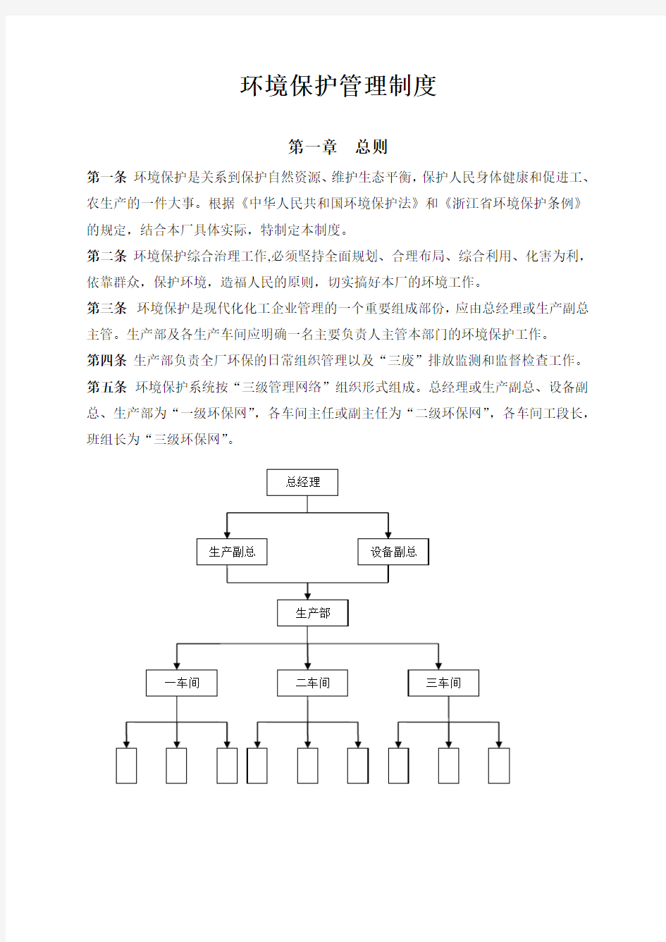 环境保护管理条例