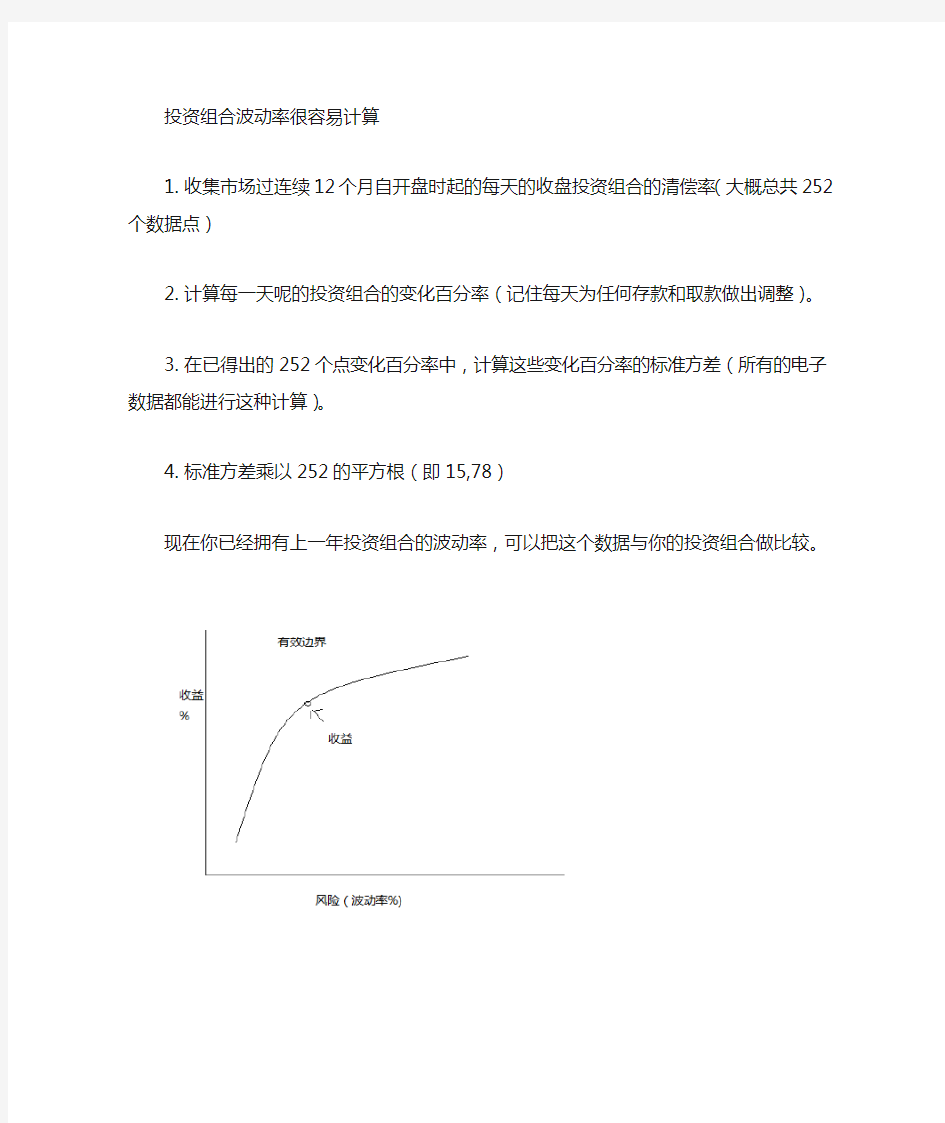 投资组合波动率计算