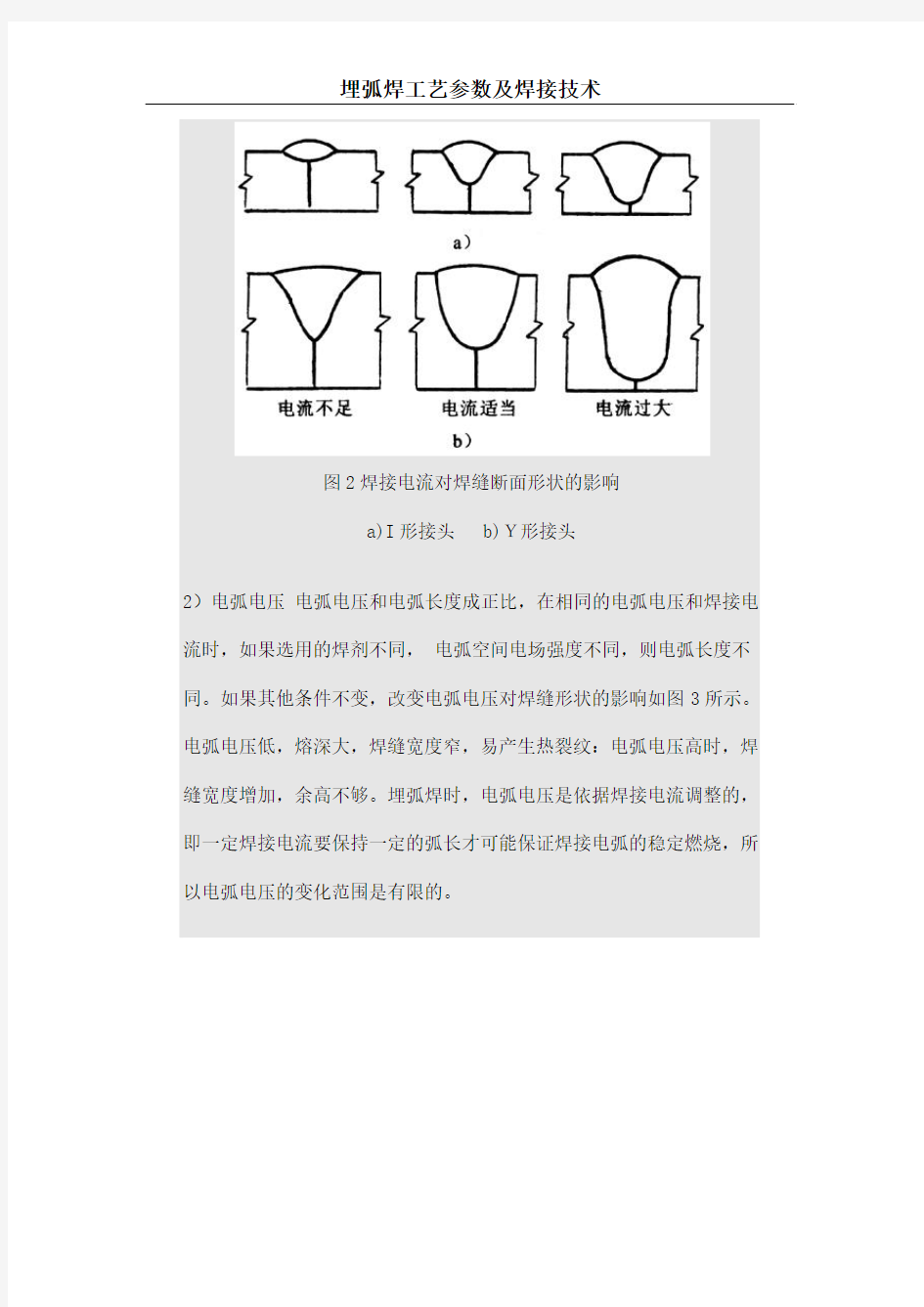 埋弧焊工艺参数及焊接技术