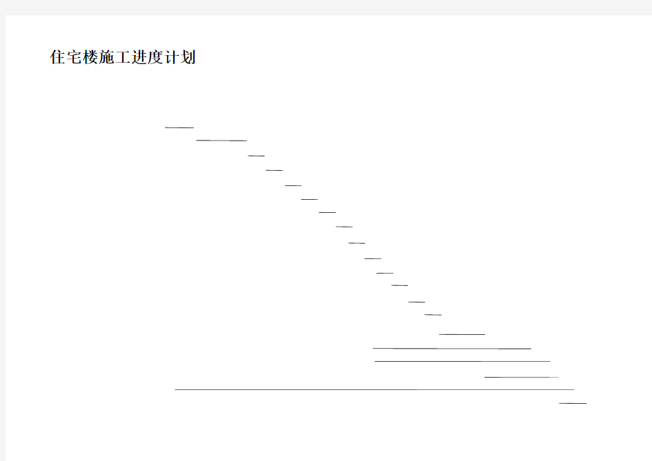 住宅楼施工进度计划表