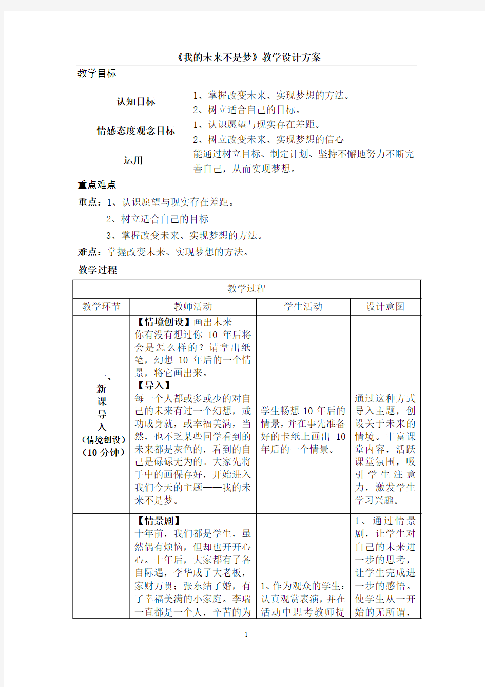 《我的未来不是梦》公开课