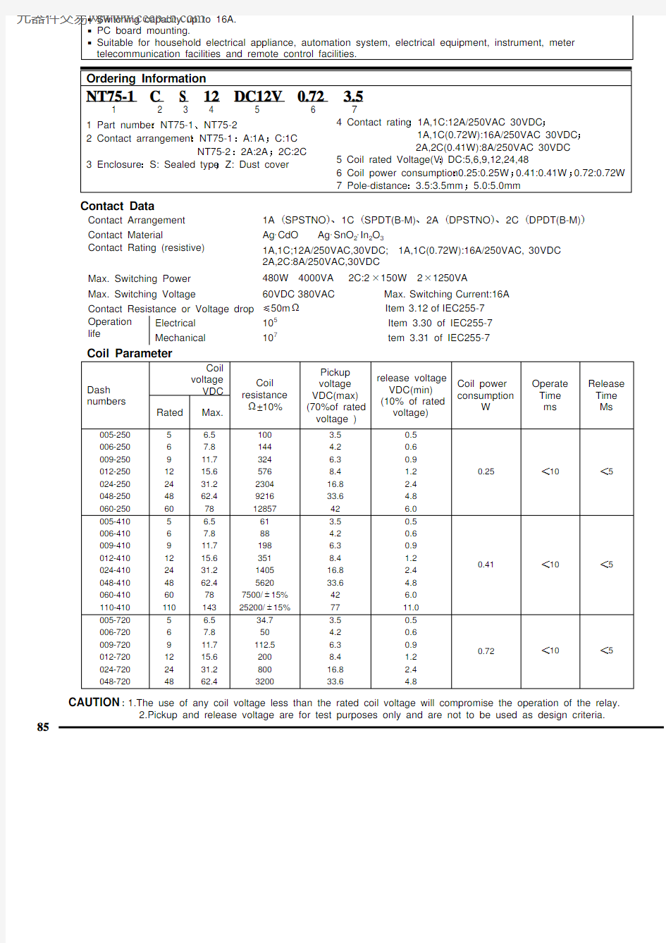 NT75-1AS16DC24V0.253.5中文资料