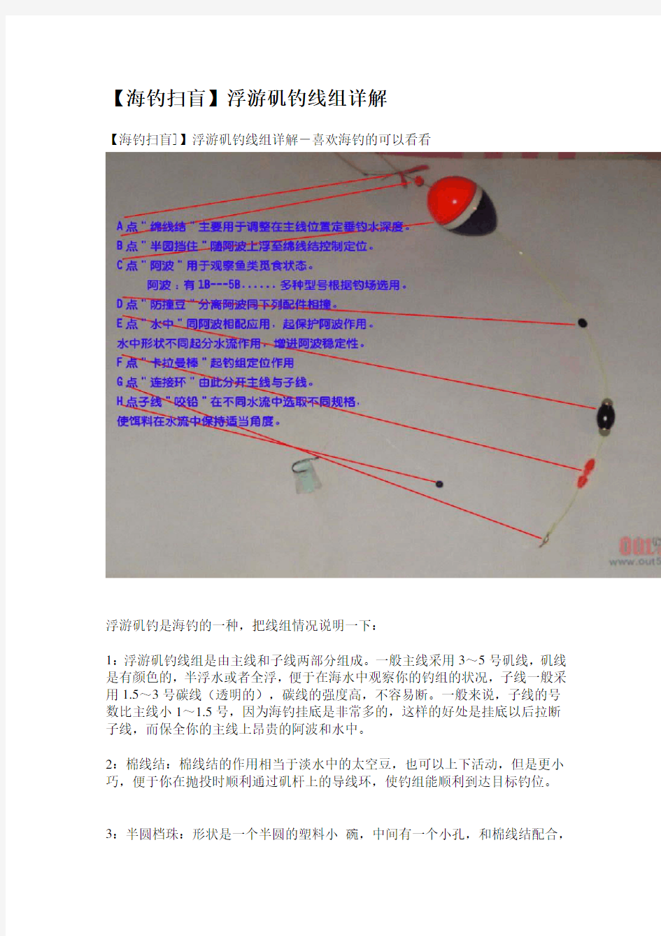 【海钓扫盲】浮游矶钓线组详解