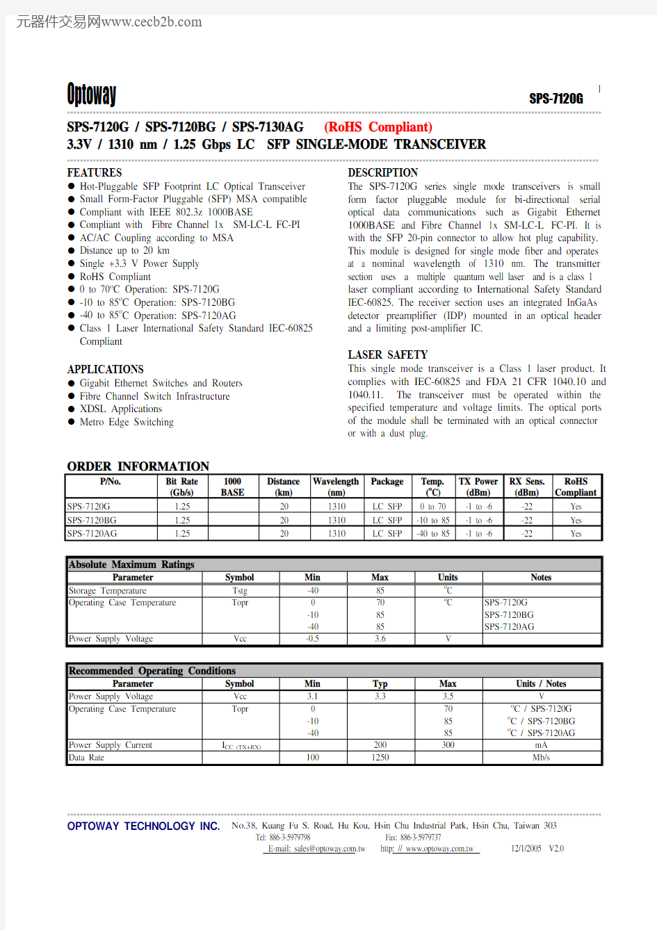 SPS-7120BG中文资料