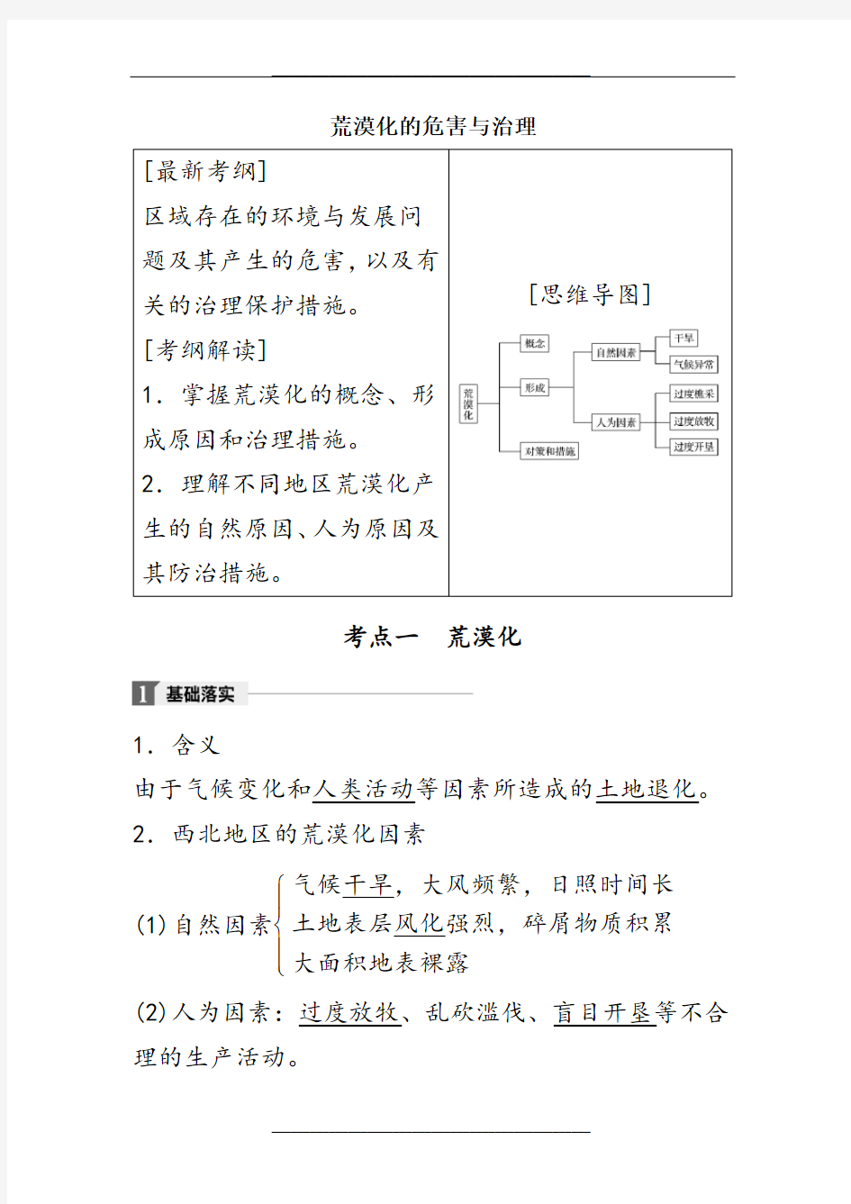 荒漠化的危害与治理