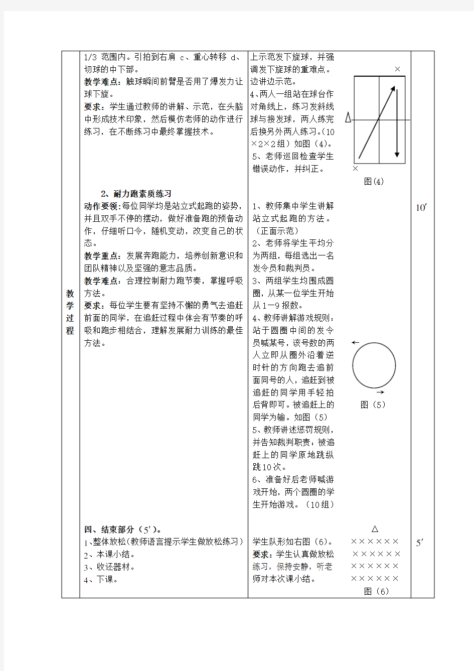 体育课教案及说课稿