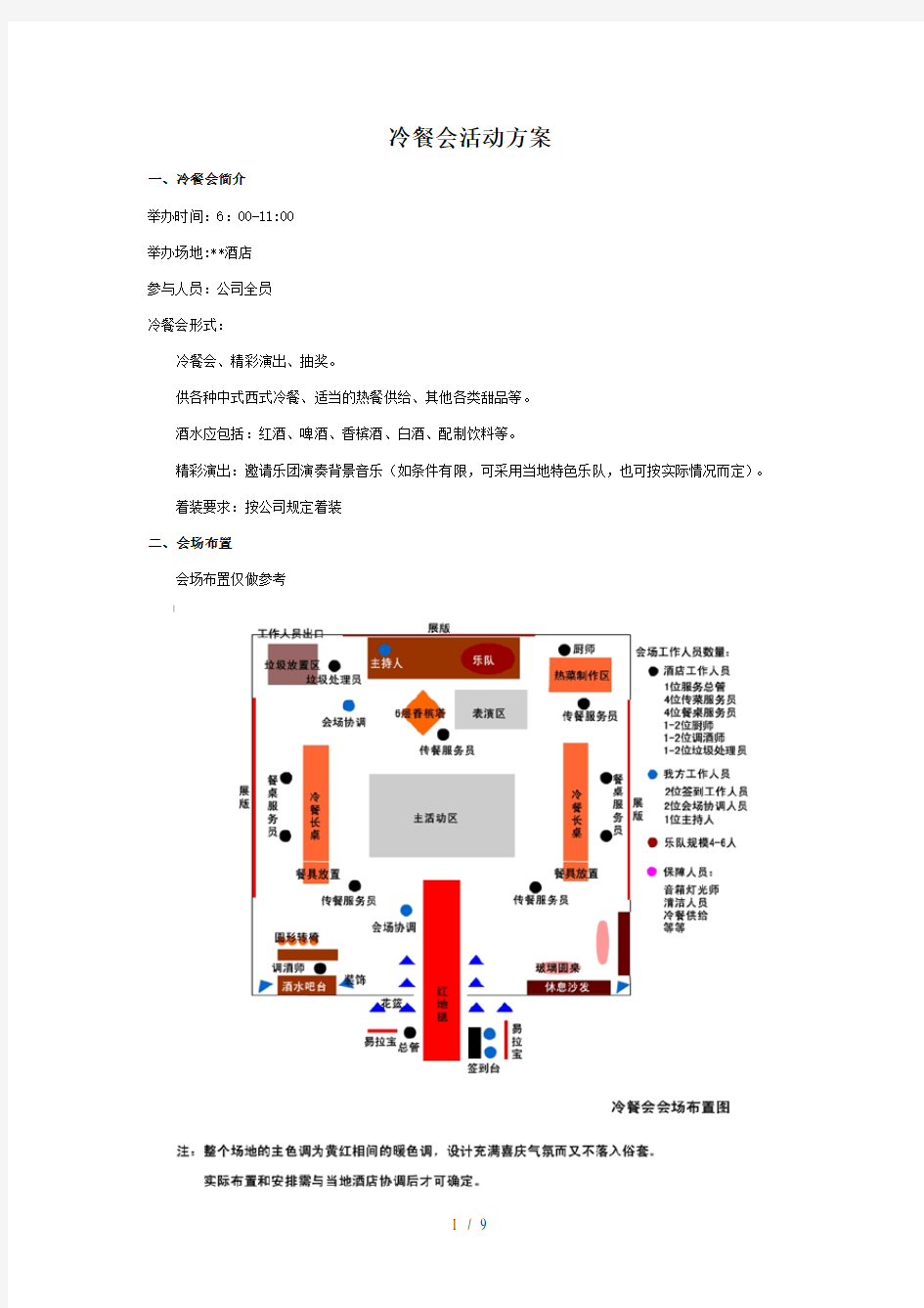 冷餐会活动方案