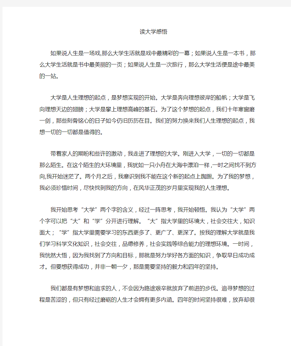 我的大学感受