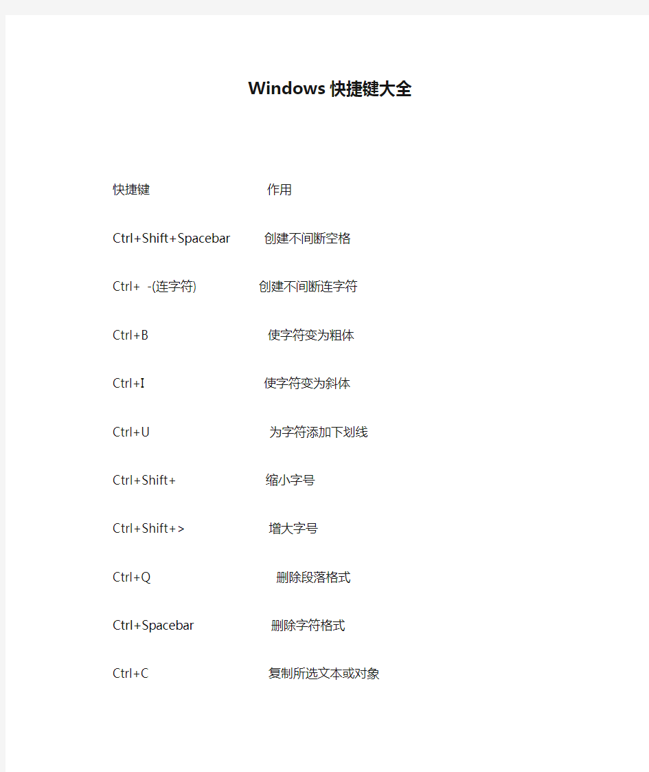 Windows快捷键大全,史上最全!