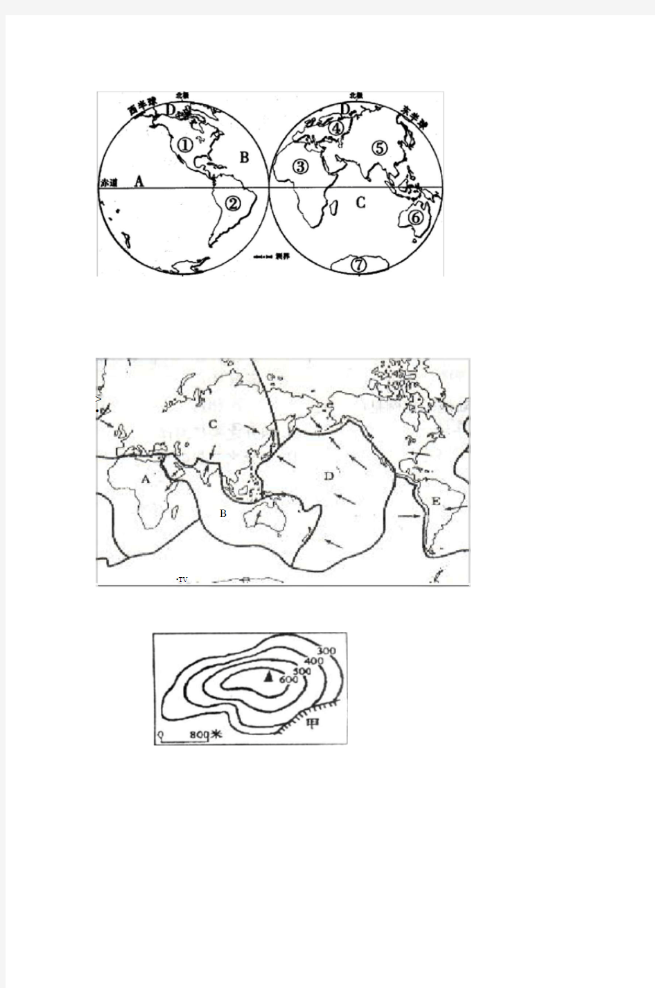 初中地理主要地图
