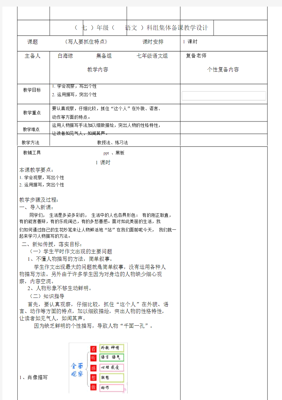 写人要抓住特点教案.doc