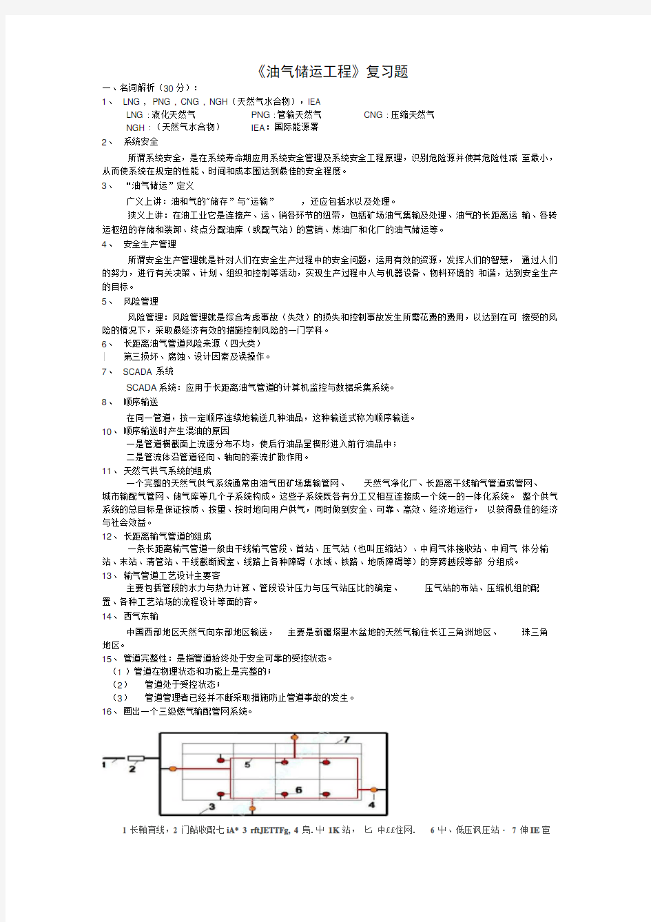 油气储运工程专业复习资料