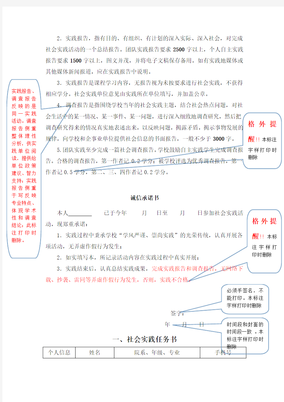 个人自主实践大学生社会实践个人登记表样本2015618