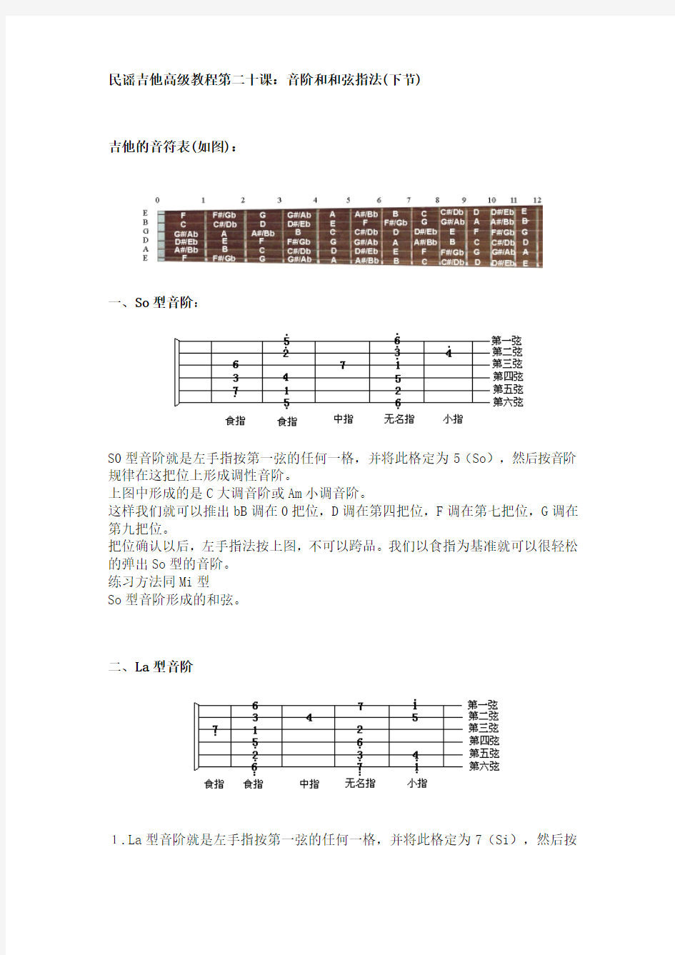 高级教程：第二十课音阶和和弦指法(下节)