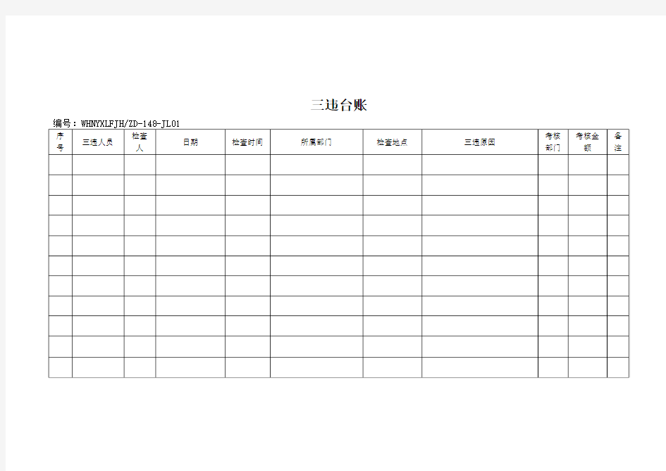 三违台账及教育记录