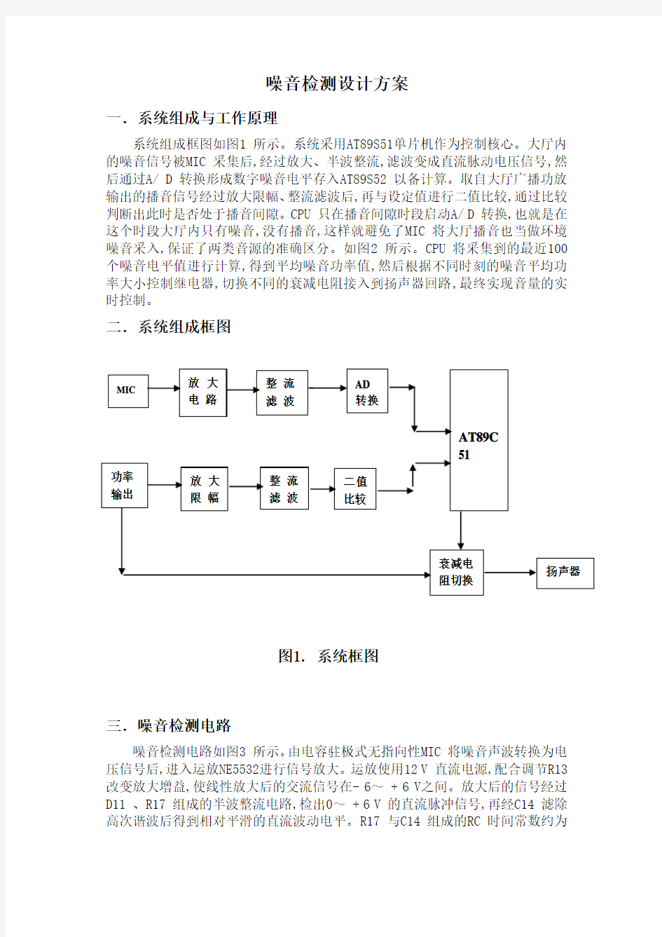 噪音检测设计方案