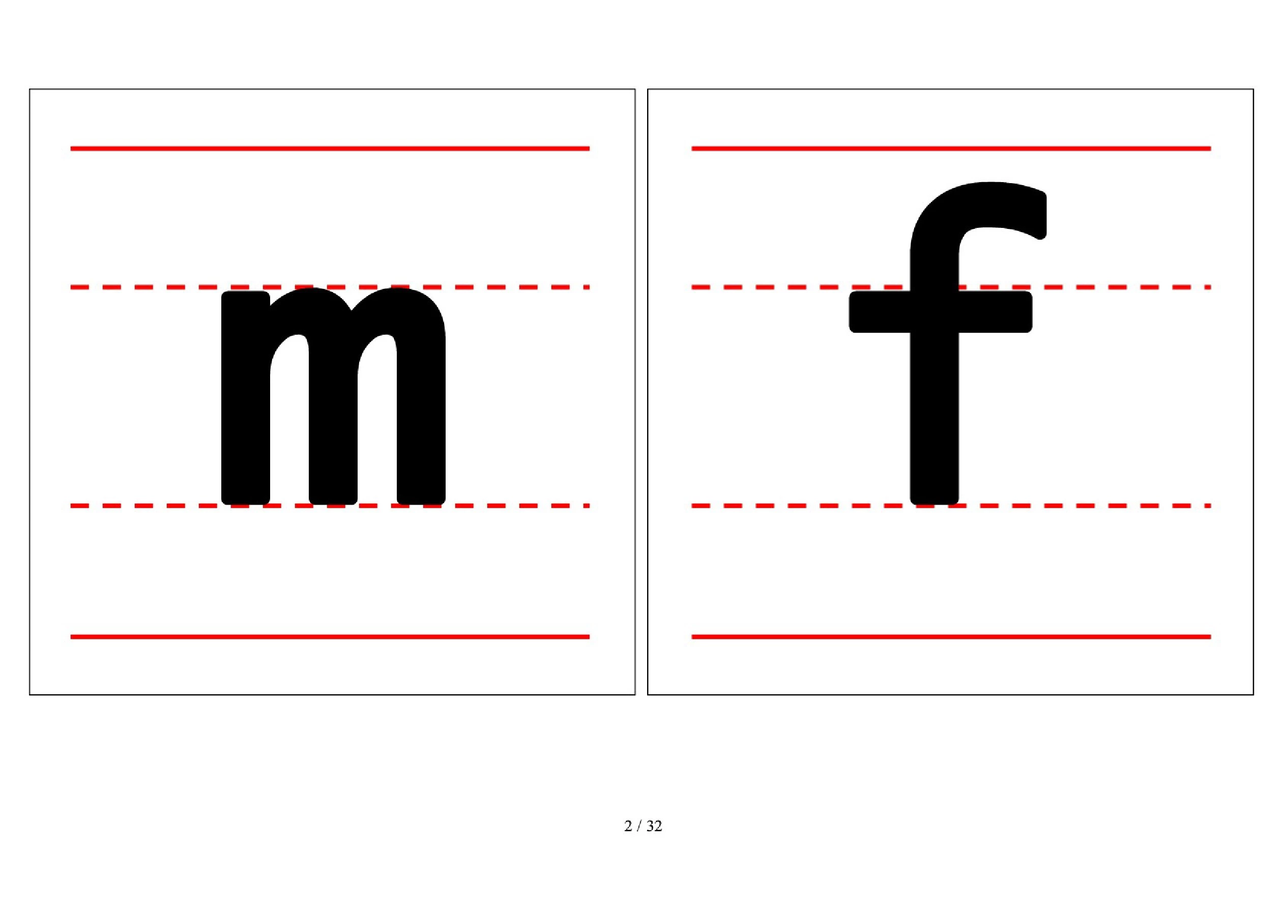 (最新)一年级带四线格拼音字母表大卡打印版