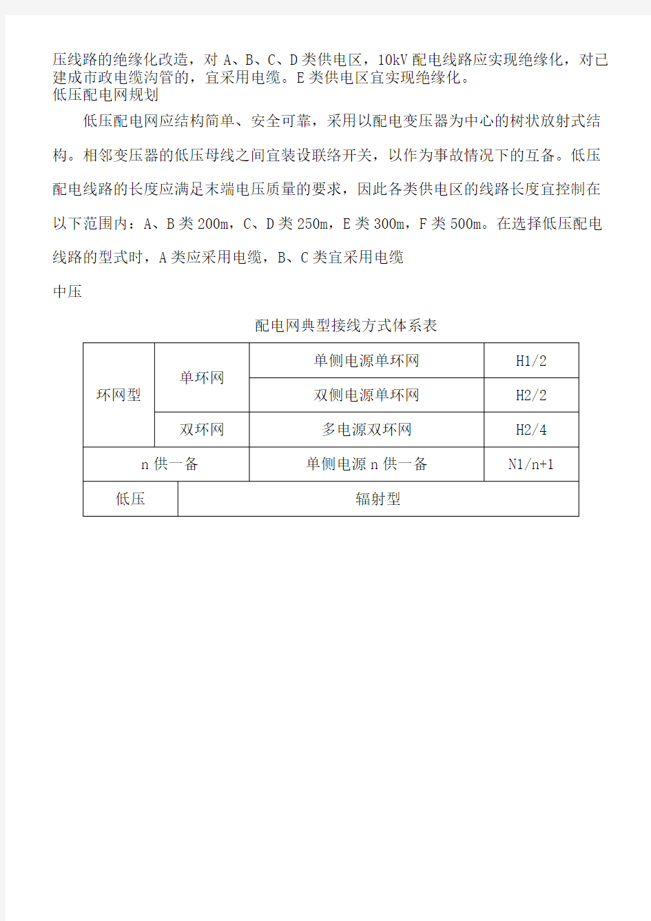 南方电网标准划分