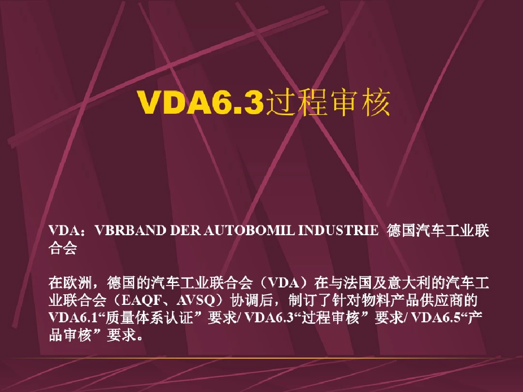 VDA63过程审核详细教材