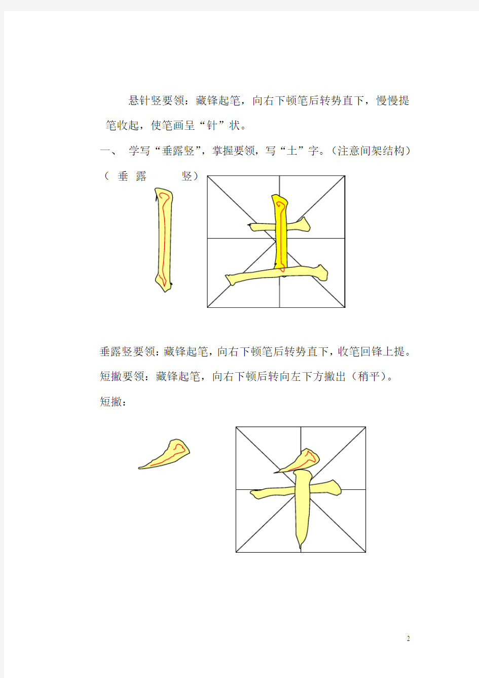 毛笔字,基础初级教程 自学专用