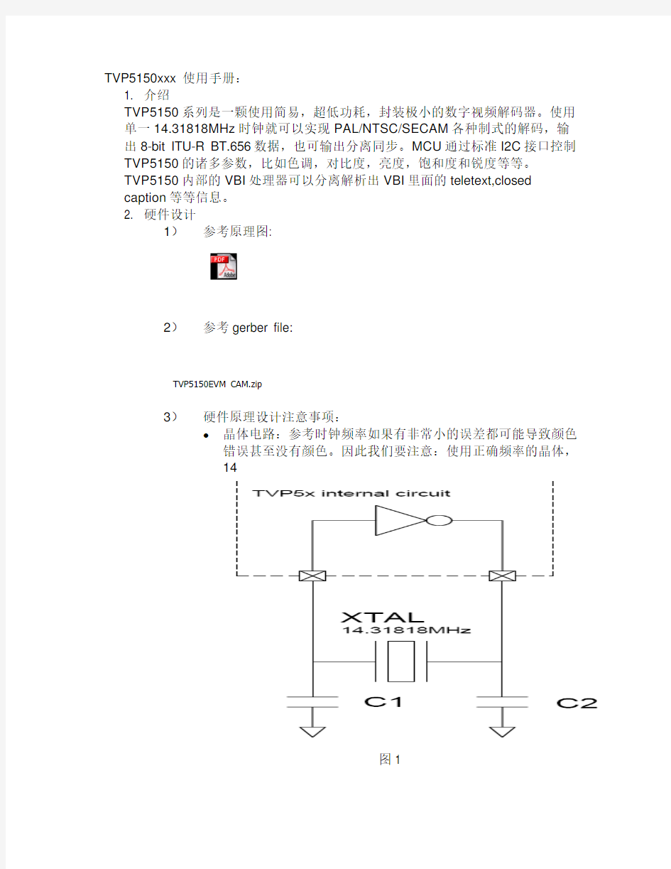 TVP5150调试经验