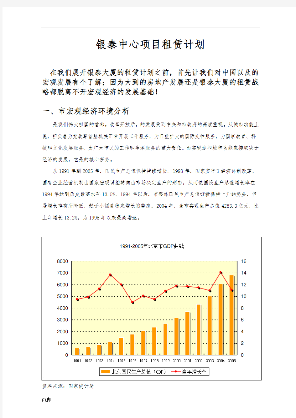 北京银泰中心项目租赁计划46页