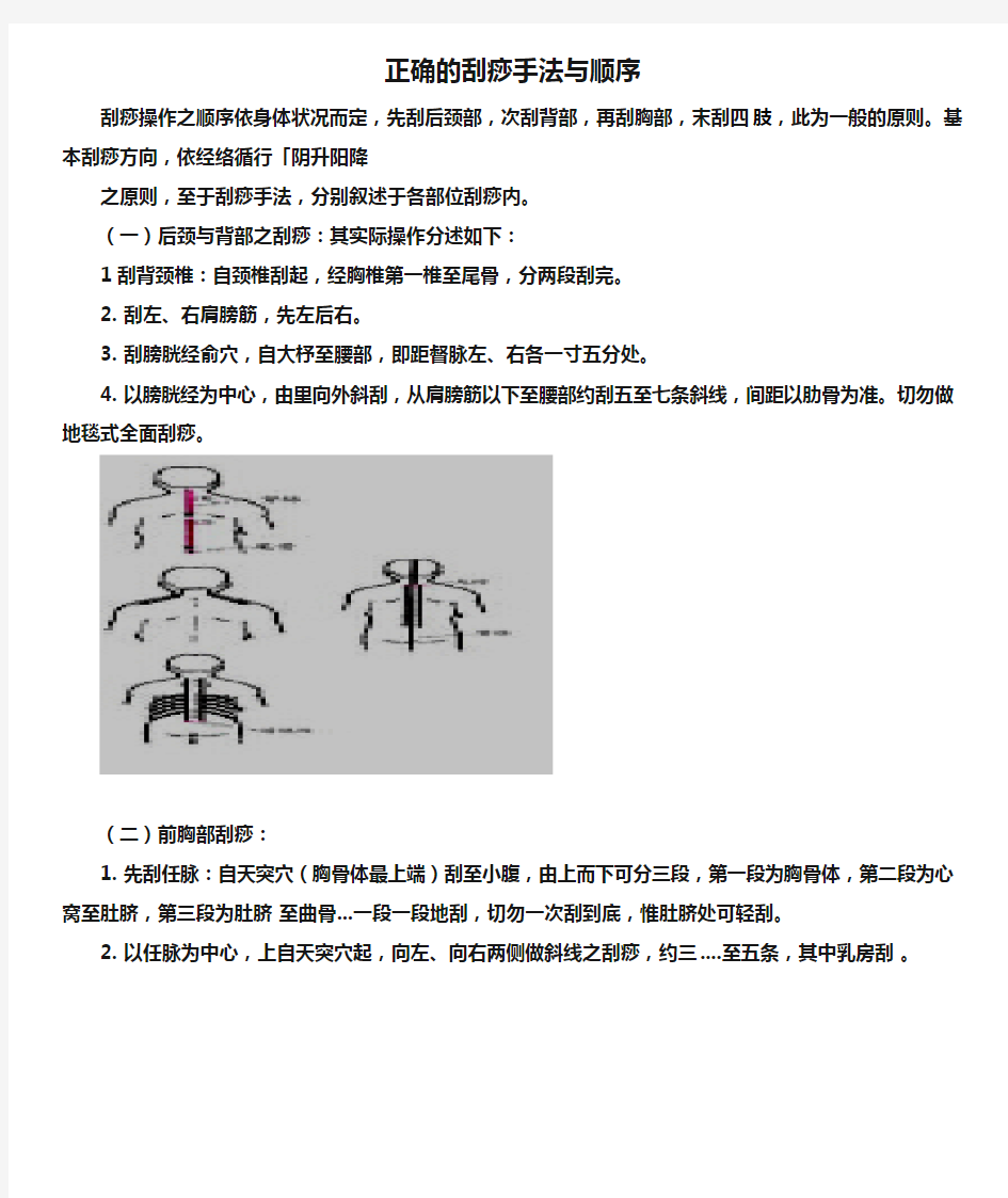 最新正确的刮痧手法与顺序演示教学