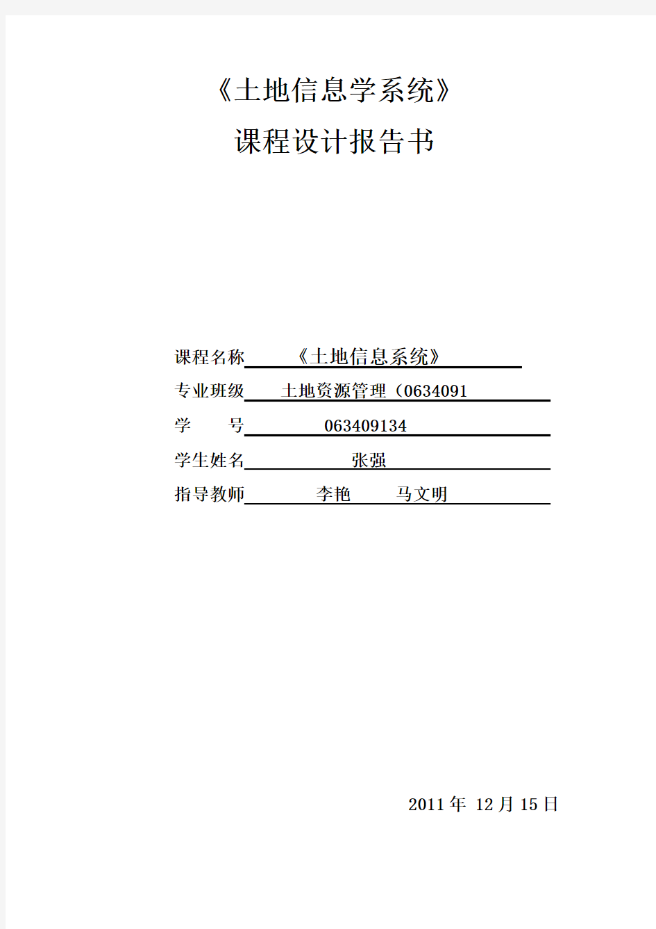 地理信息系统mapgis实习报告