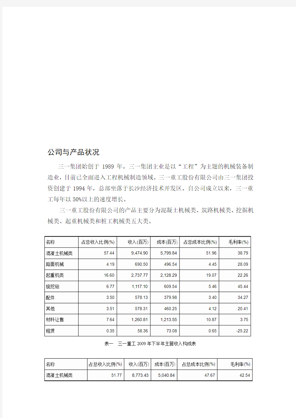 三一重工主营业务战略分析