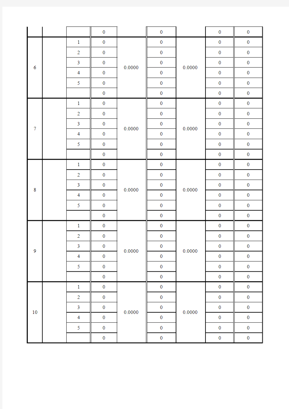 业务技能竞赛评分表、计分表