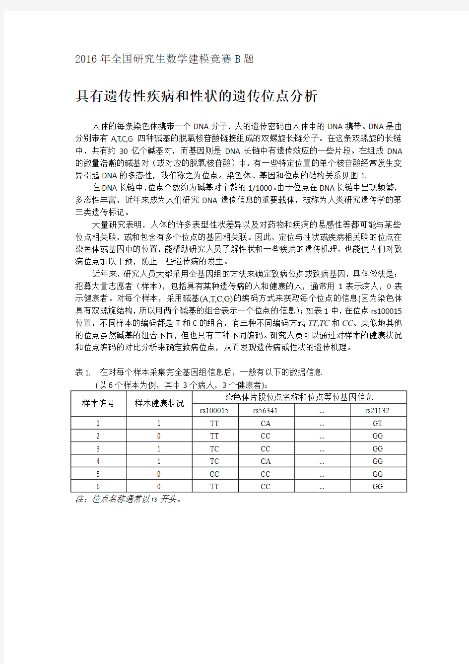 2016年数学建模竞赛B题