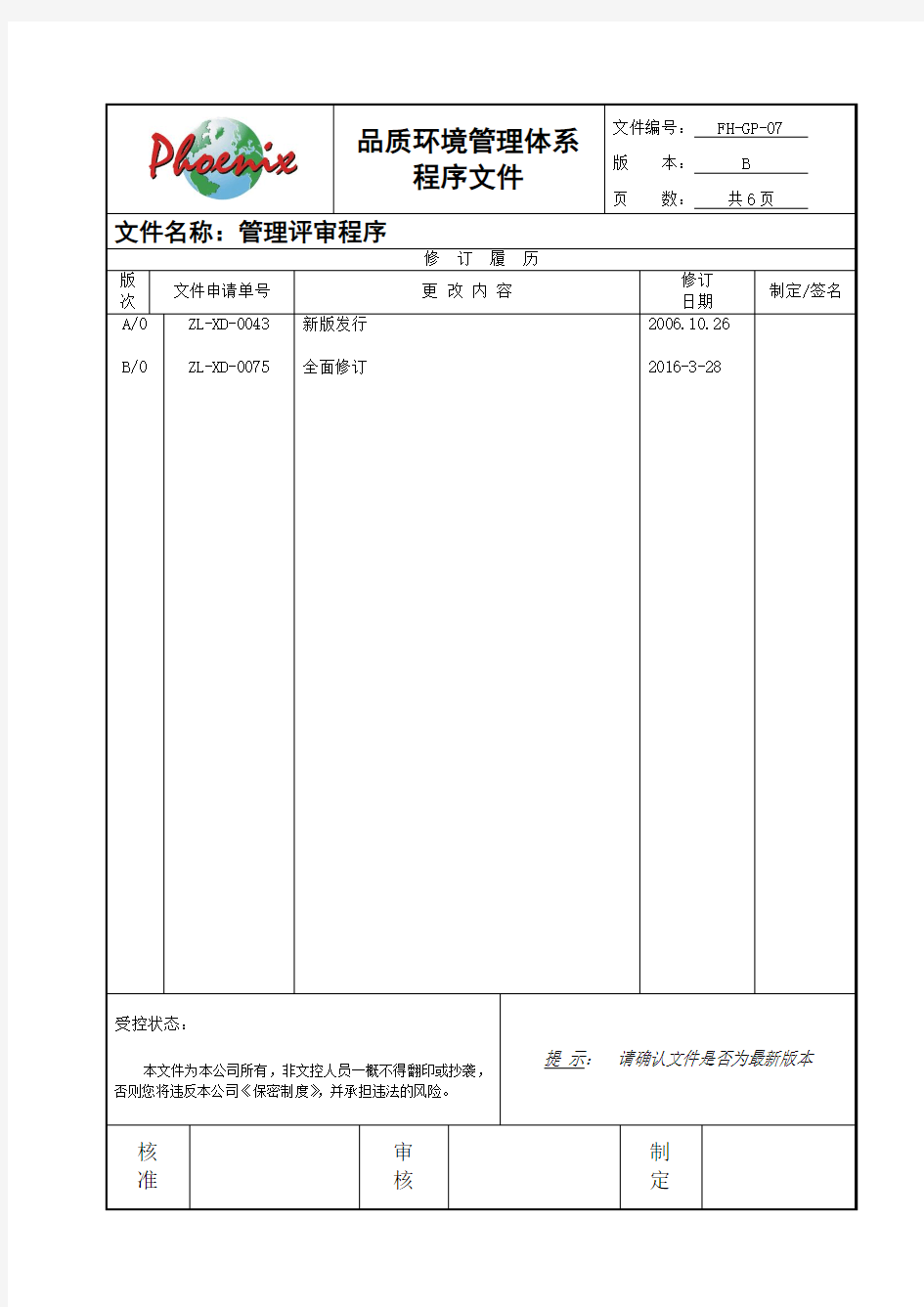 ISO9001-2015 管理评审程序(1)