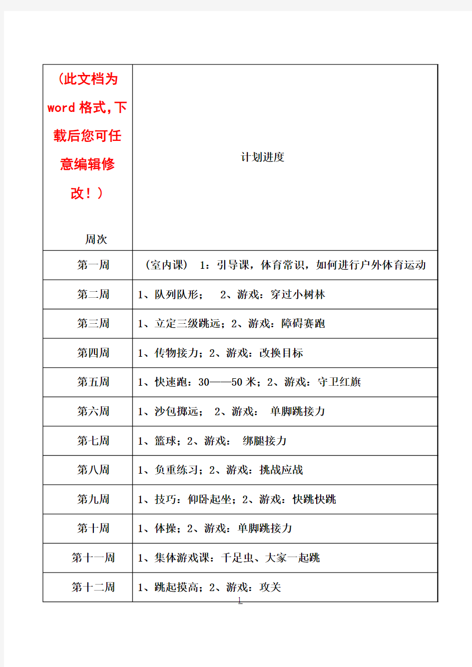 小学四五年级下册体育教案