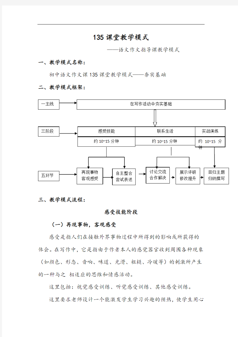 初中语文作文指导课教学模式及教学设计课题
