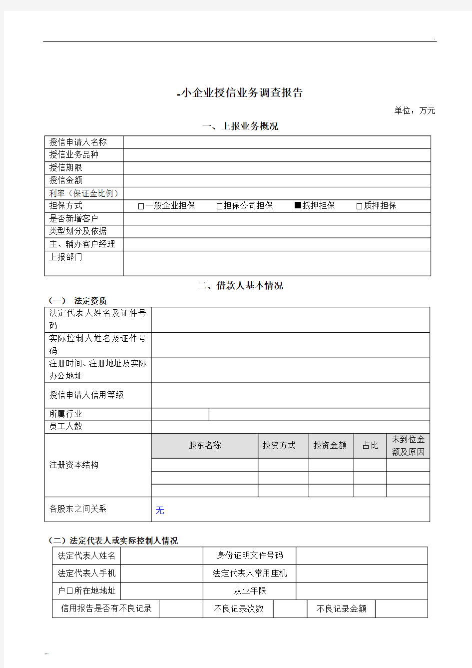 银行尽职调查报告(新)