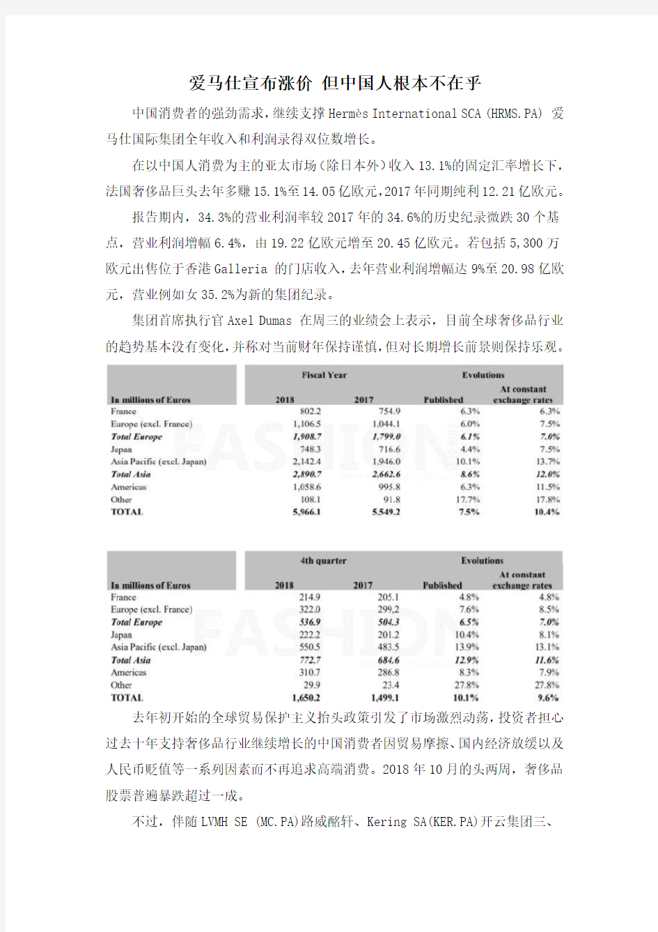 爱马仕宣布涨价 但中国人根本不在乎