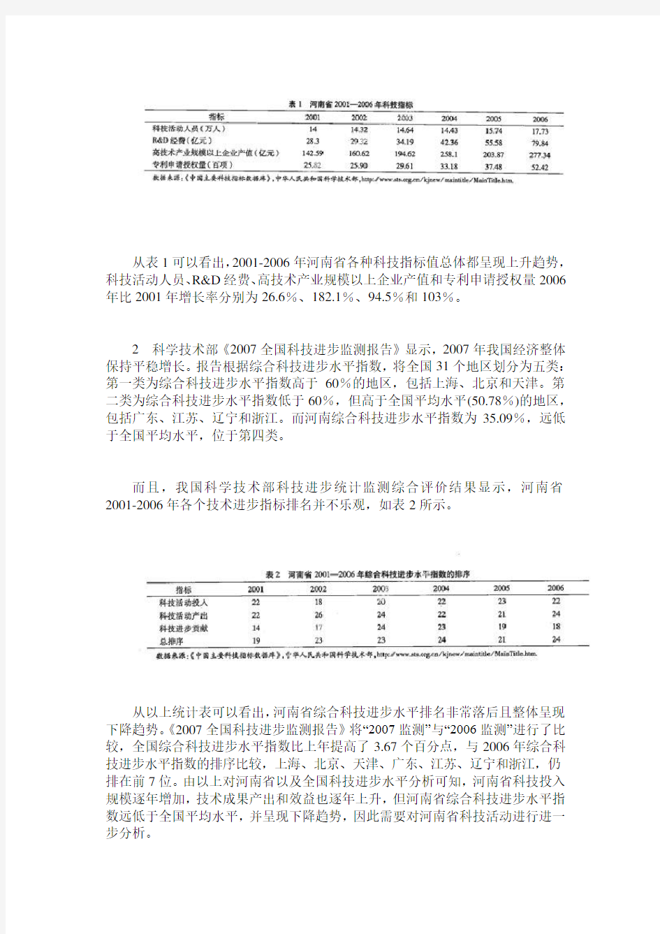 河南省科技进步的超效率DEA分析