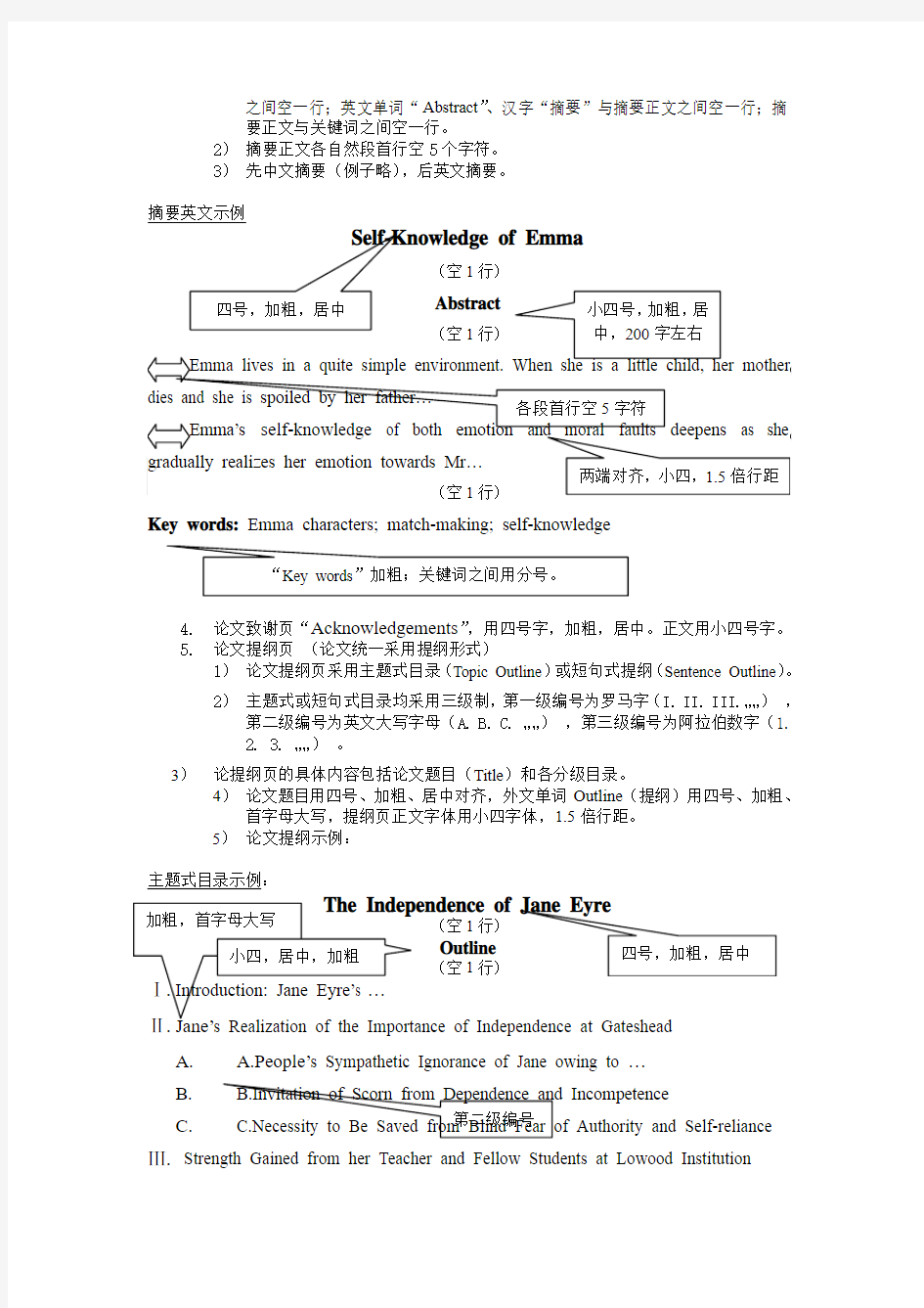 郑州大学外语学院英语专业本科毕业论文格式规范