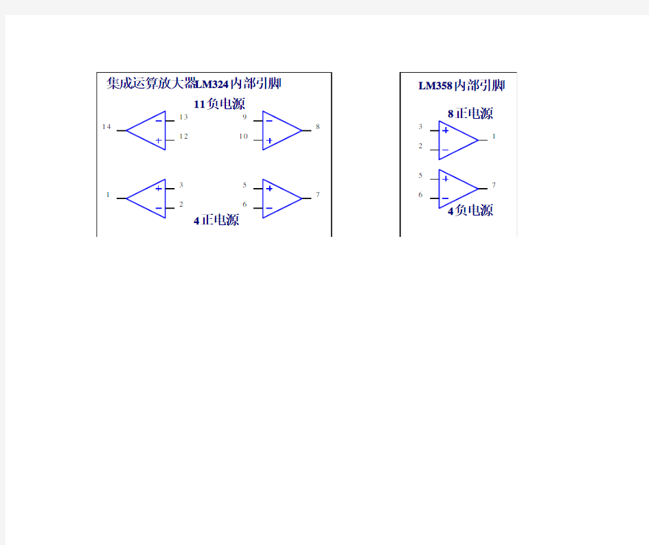 LM324和LM358运放引脚图