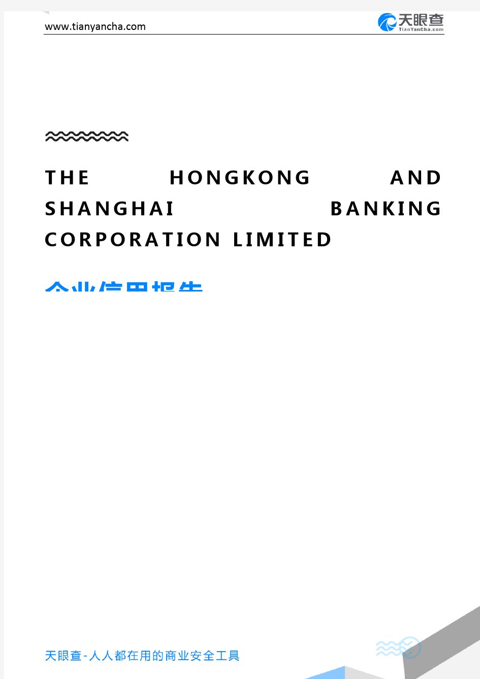 THE HONGKONG AND SHANGHAI BANKING CORPORATION LIMI