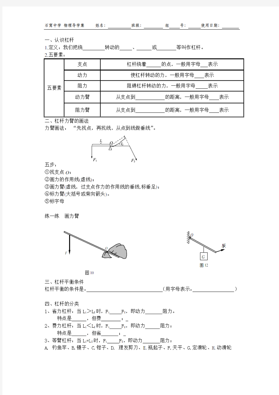 杠杆知识点总结